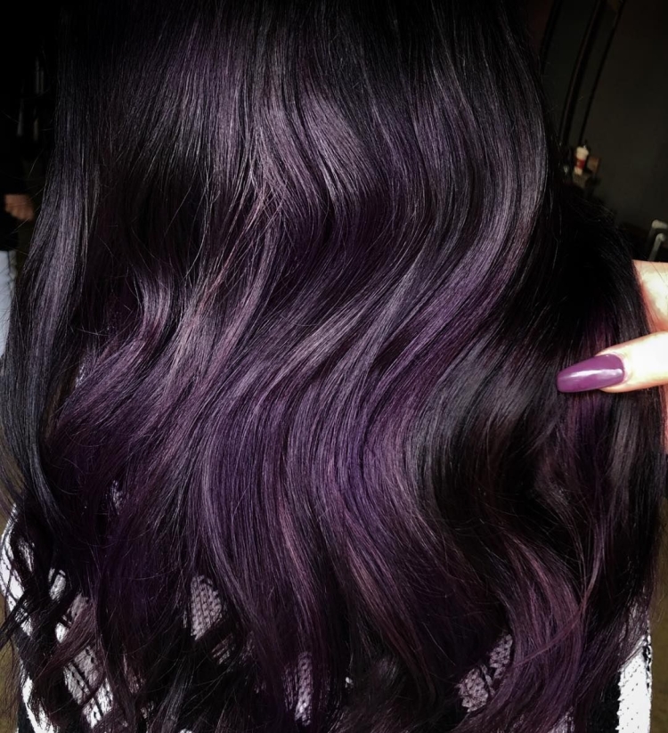 Темно-каштановый с фиолетовым оттенком