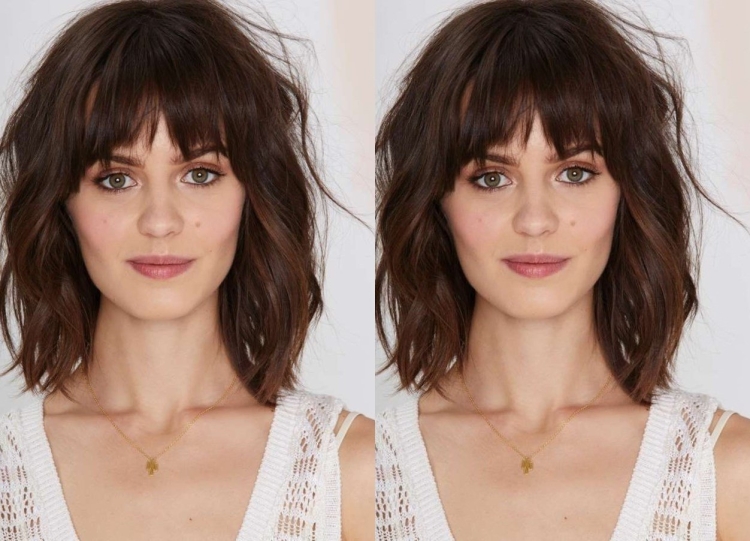 Модная челка на маленький лоб