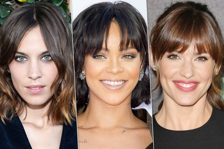 Чёлка шторка для овального лица