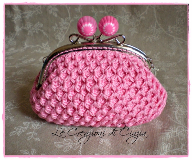 Вязаная сумка пельмень с фермуаром