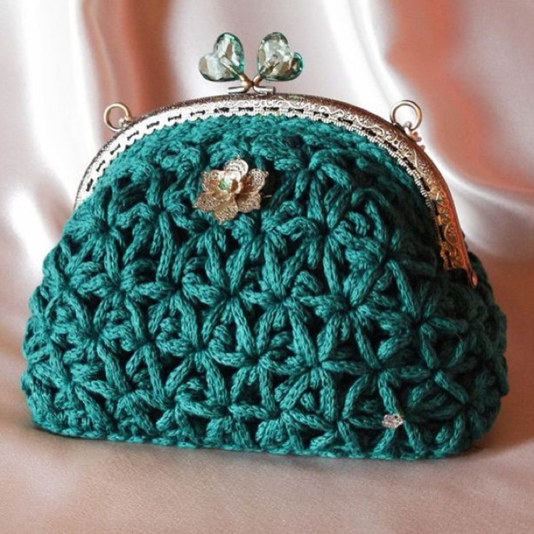 Вязаные сумки кошельки