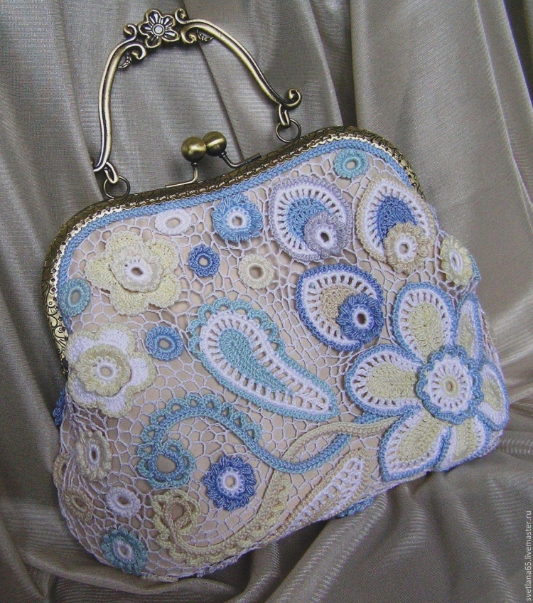 Вязаная сумка с фермуаром