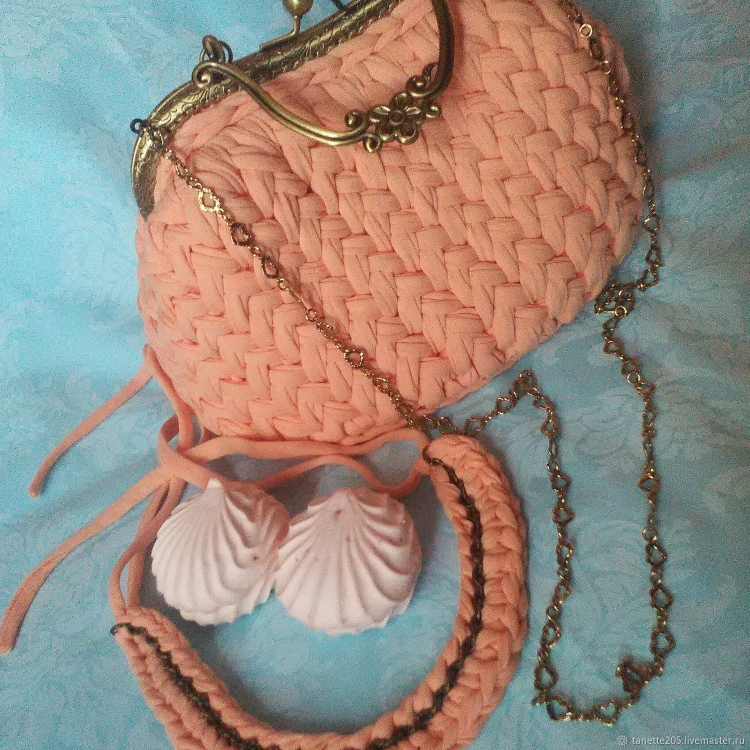 Сумка из полиэфирного шнура с фермуаром