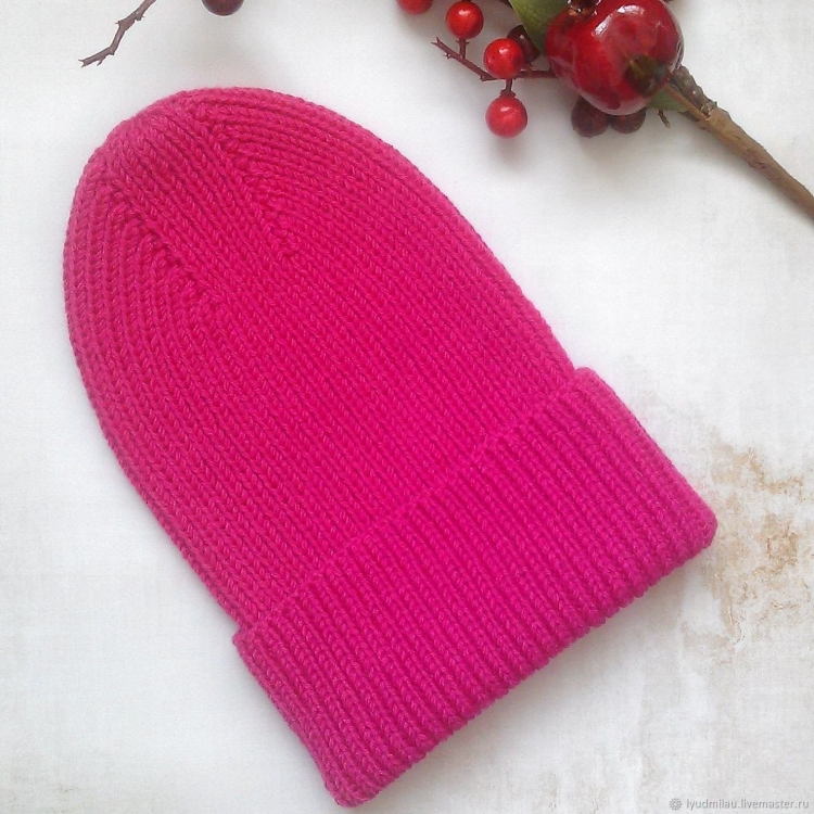 Шапка бини фуксия
