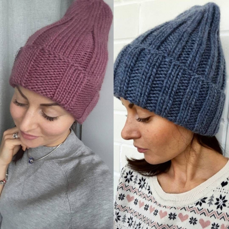 Шапка с интересной макушкой спицами