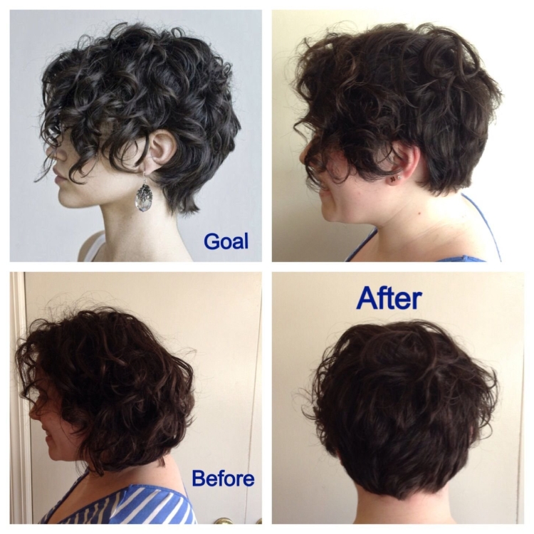 Схема стрижки на волнистые волосы