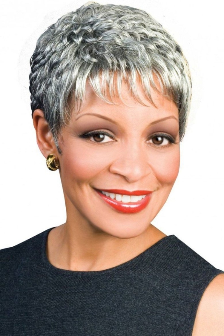 Мелирование на Седые волосы короткая стрижка