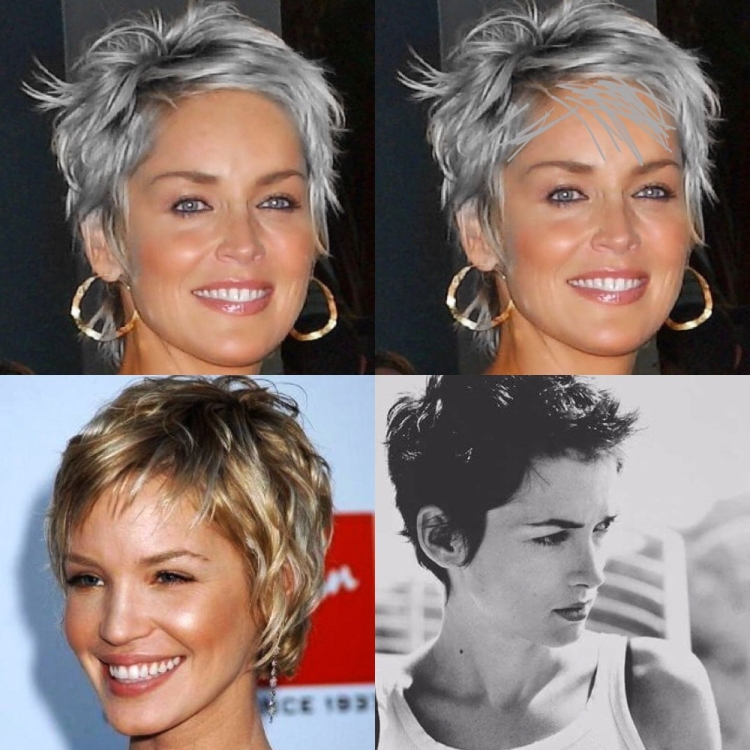 Стрижка Пикси на короткие Седые волосы