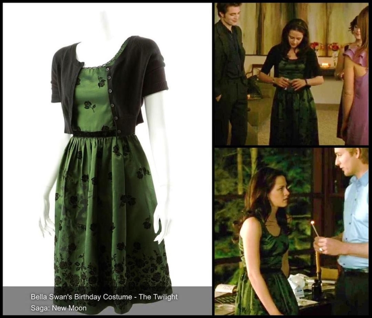 Белла Свон в зеленом платье