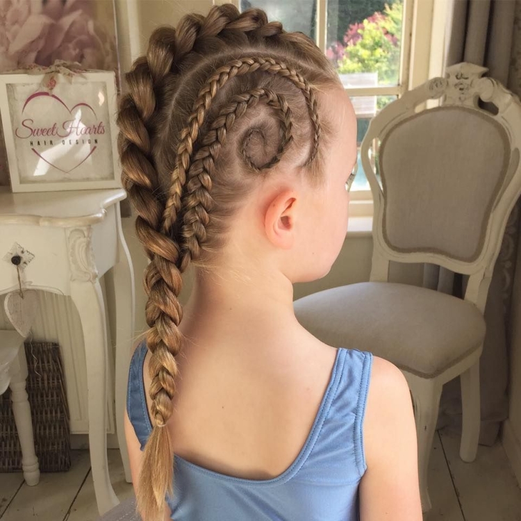 Причёска дракончик для девочки