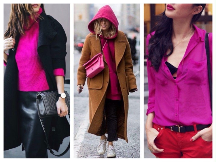 Сочетание с фуксией в одежде