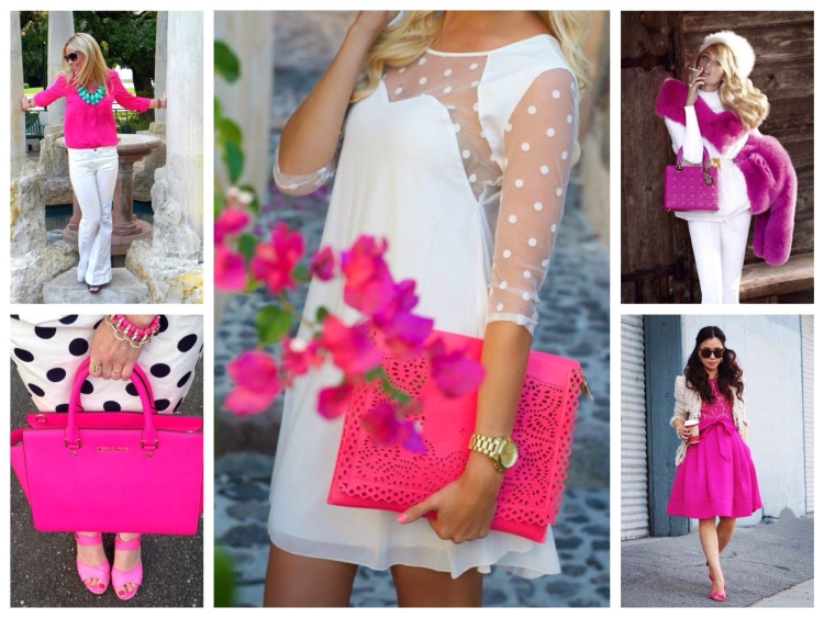 Сочетание с фуксией в одежде