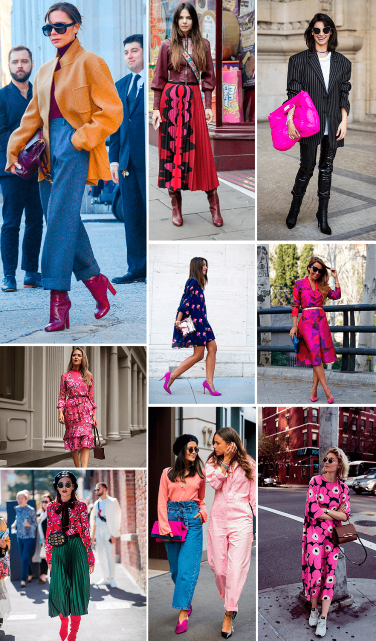 Цвет фуксия в одежде