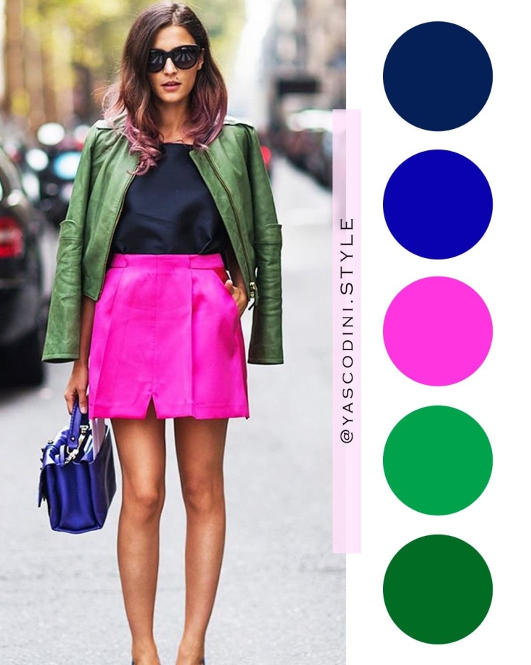 Фуксия сочетание цветов