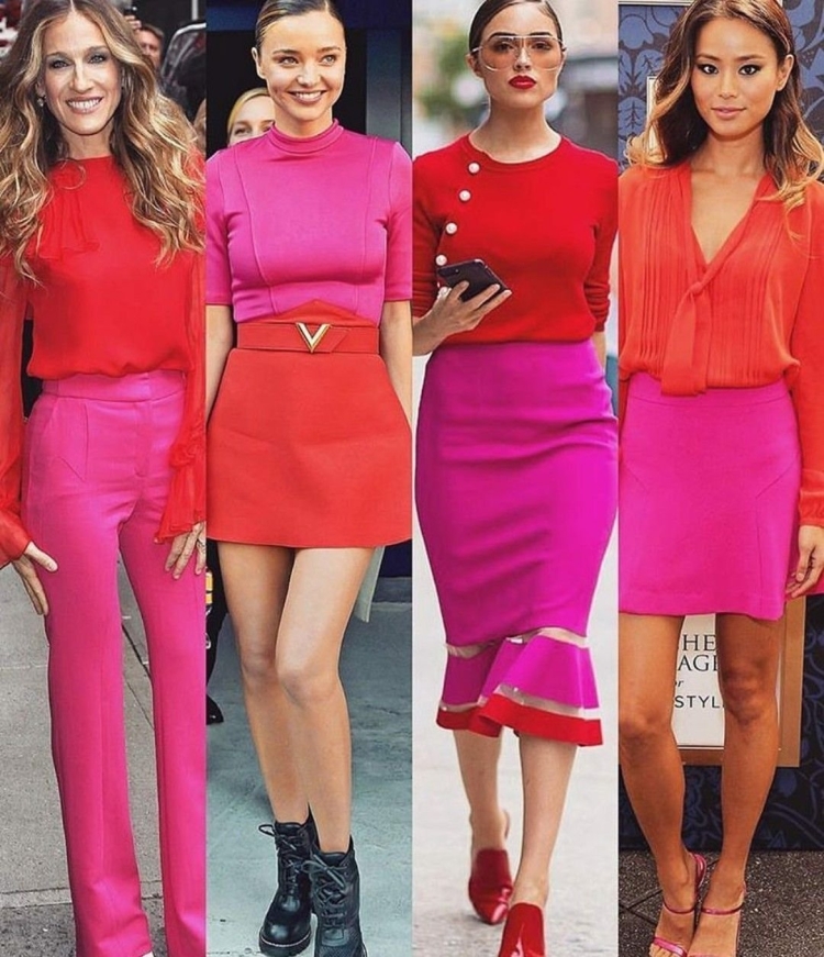 Сочетание красного и розового