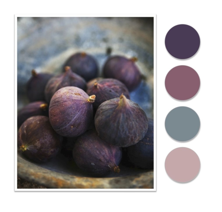 Сочетание цветов с баклажановым