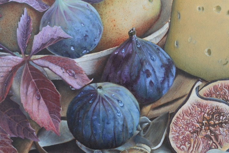 Натюрморт с инжиром живопись