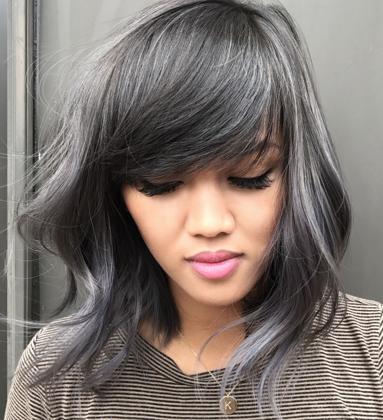 Пепельный графит цвет волос