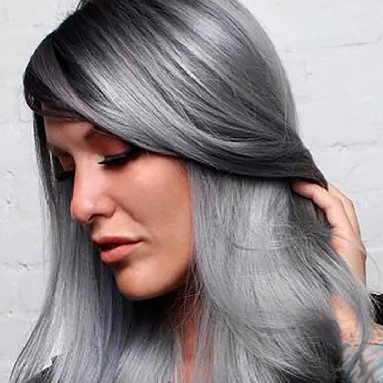 Графитный серый цвет волос
