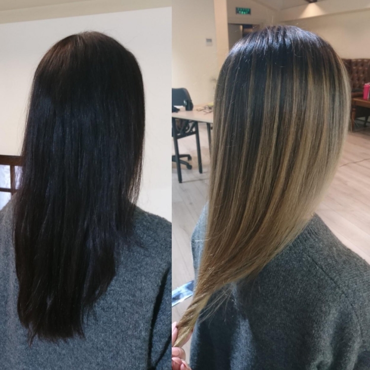 Окрашивание волос шатуш конечный результат