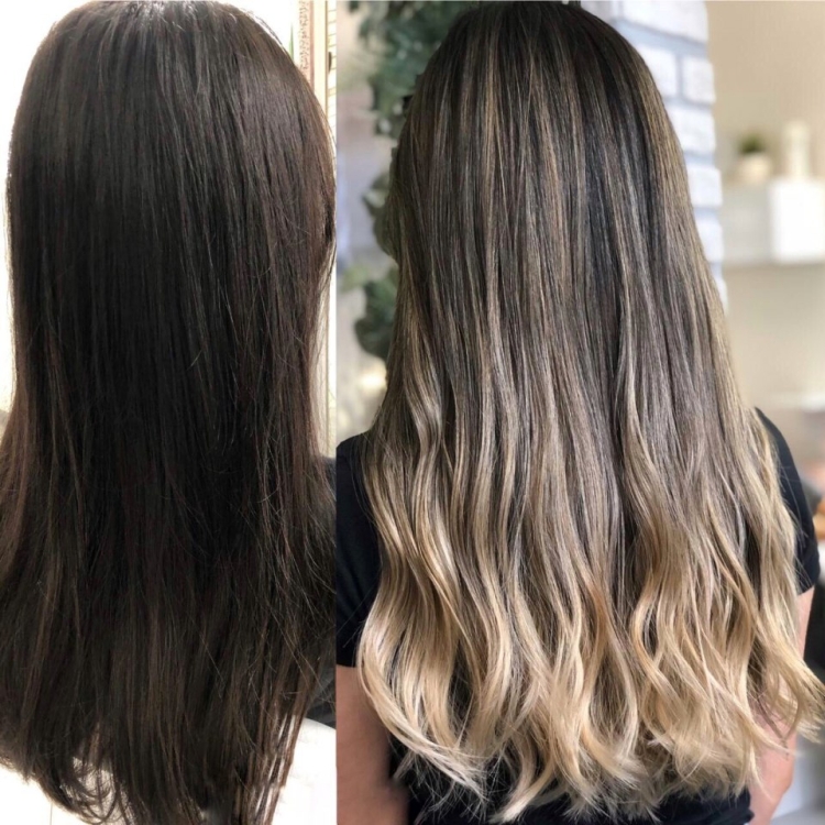 Шатуш с пропуском на темные волосы