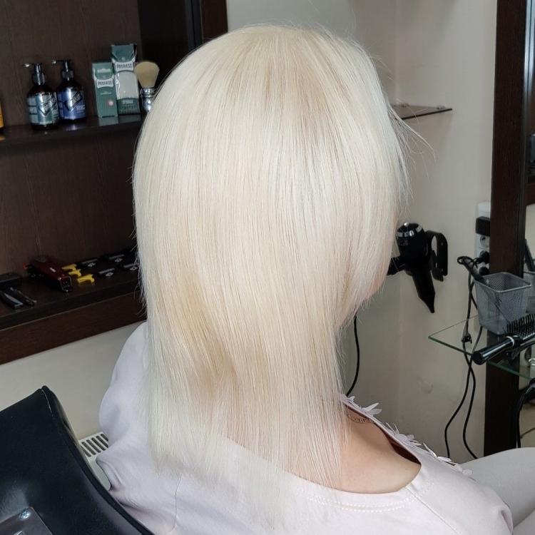 Блонд чисто белые окрашивание