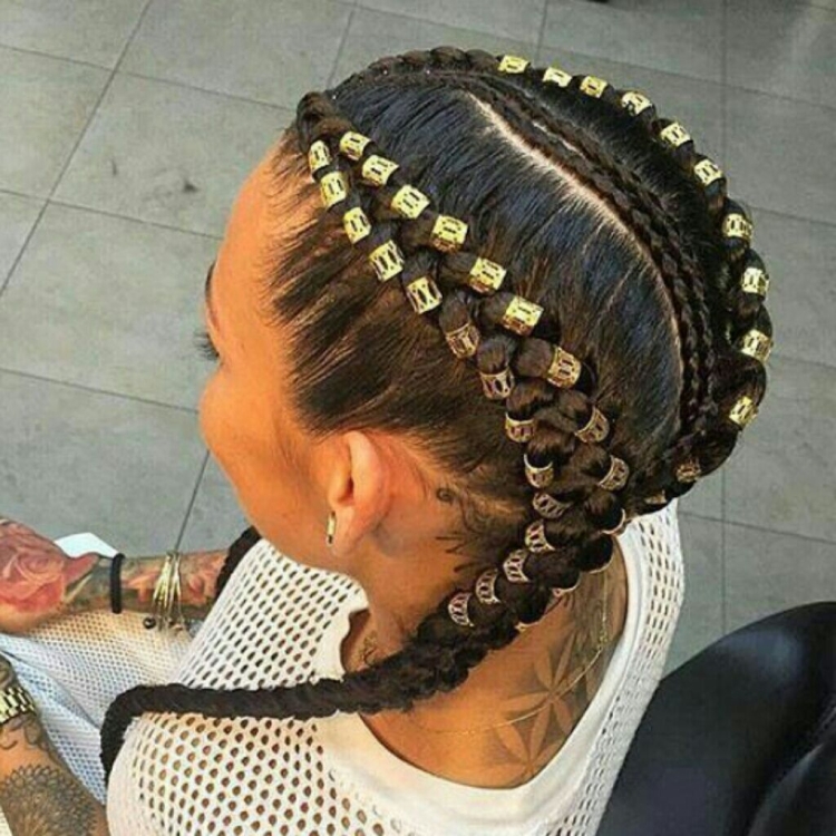 Брейды с украшениями