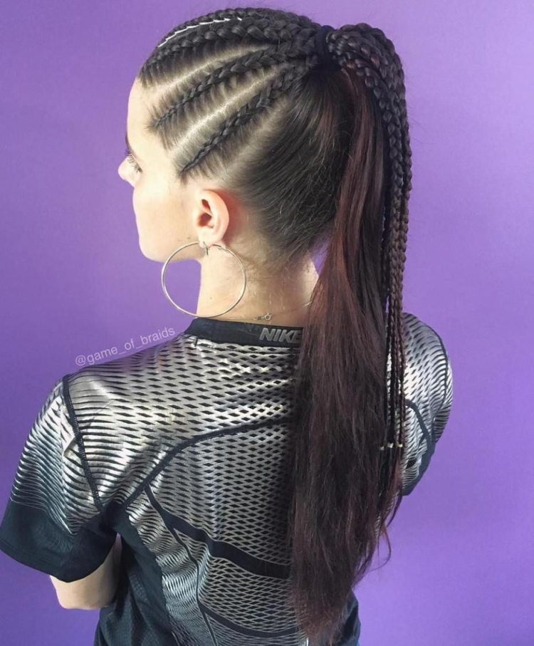 Брейды в хвост с канекалоном для девочек