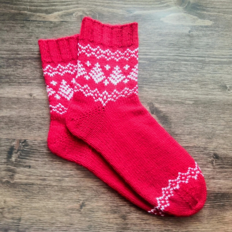 Носки с норвежским узором