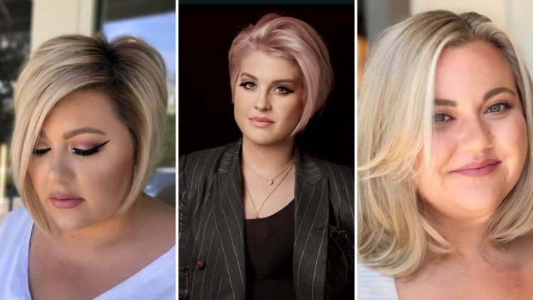 Прически для полных женщин с двойным подбородком