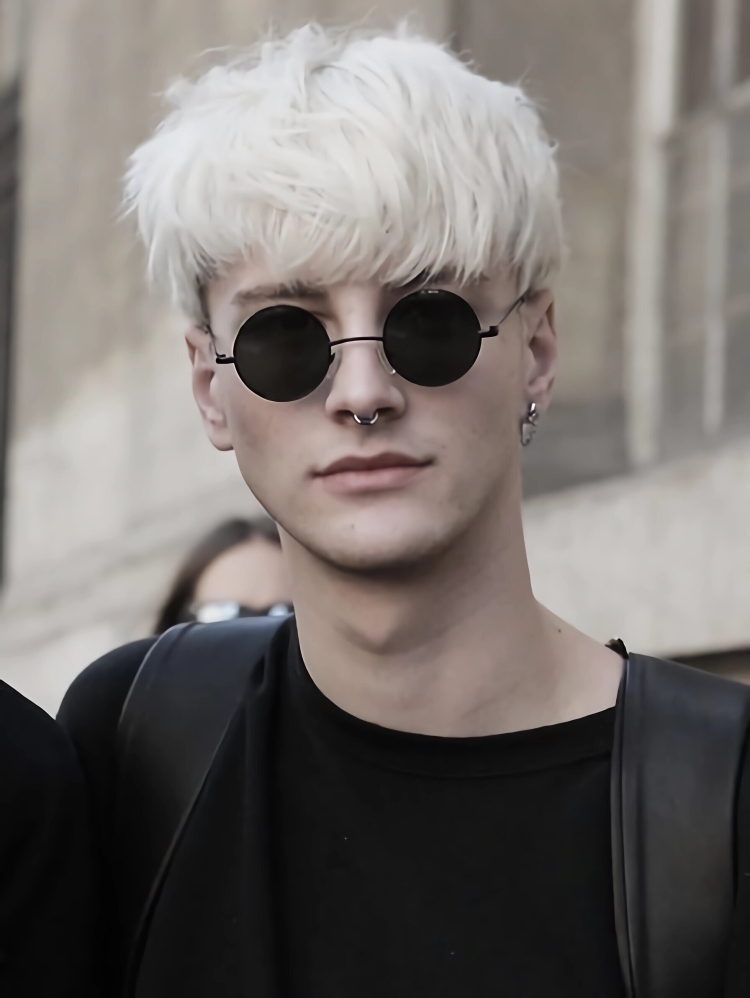 Причёски с белыми волосами мужские