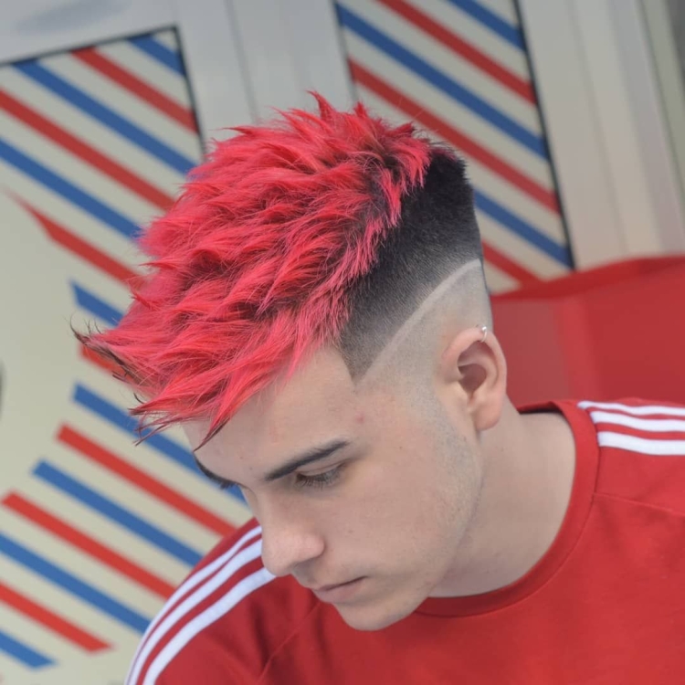 Мужские прически с красными волосами