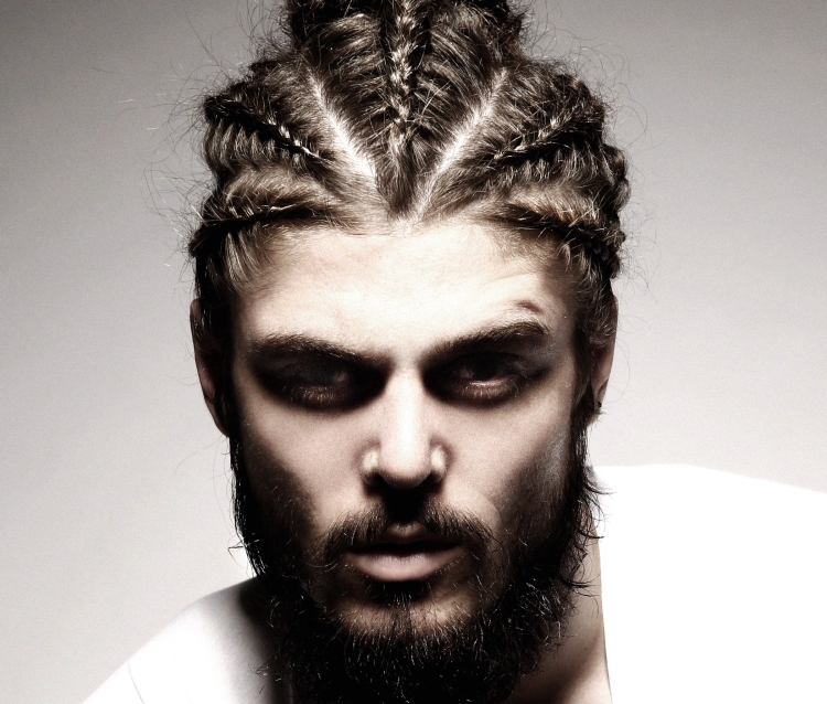 Мужские косы на длинные волосы