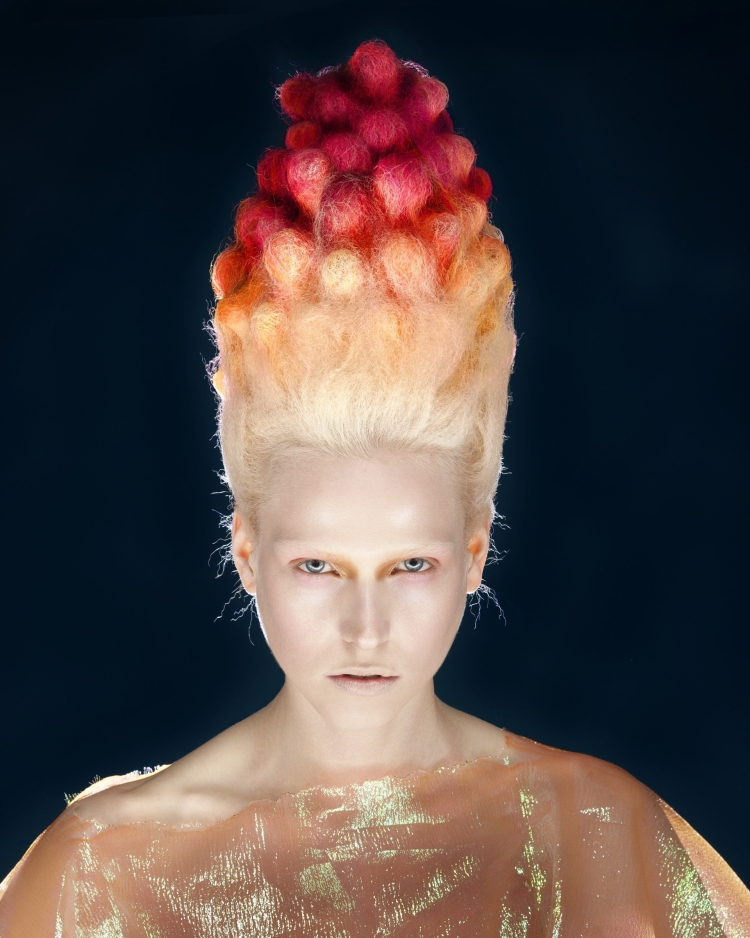 Прическа взрыв на макаронной