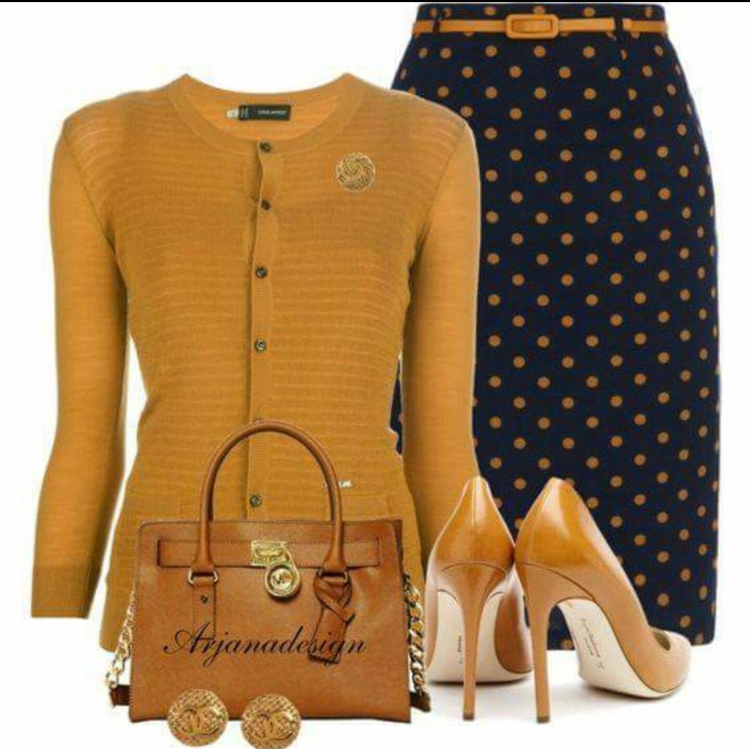 Сочетание горчичного в одежде