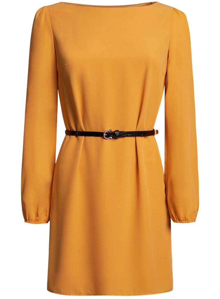 Горчичное платье Оджи