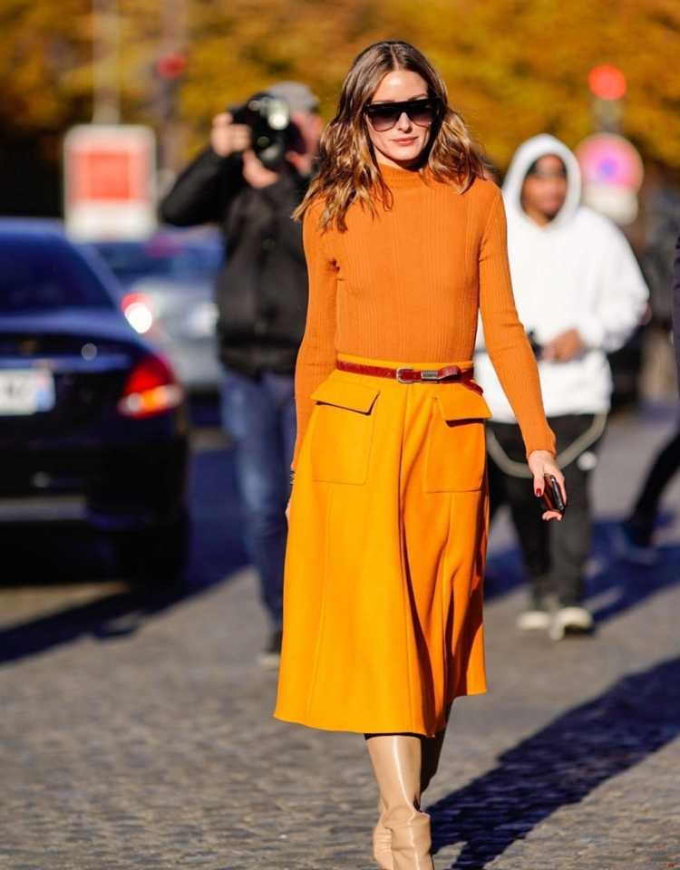 Оливия Палермо миди юбки