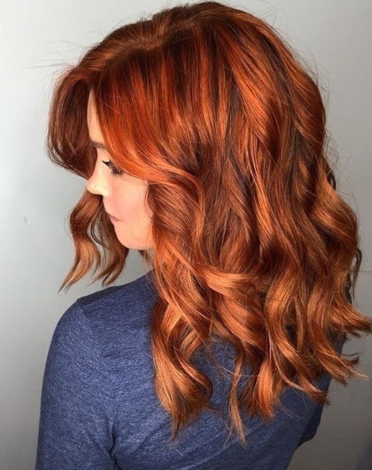 Каскад + медный балаяж