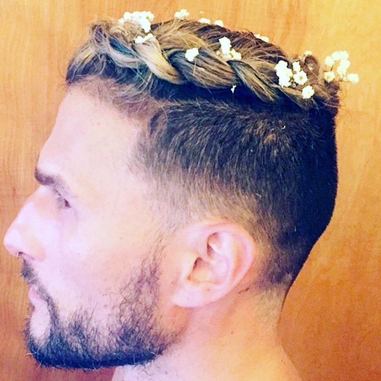 Мужские прически с косой