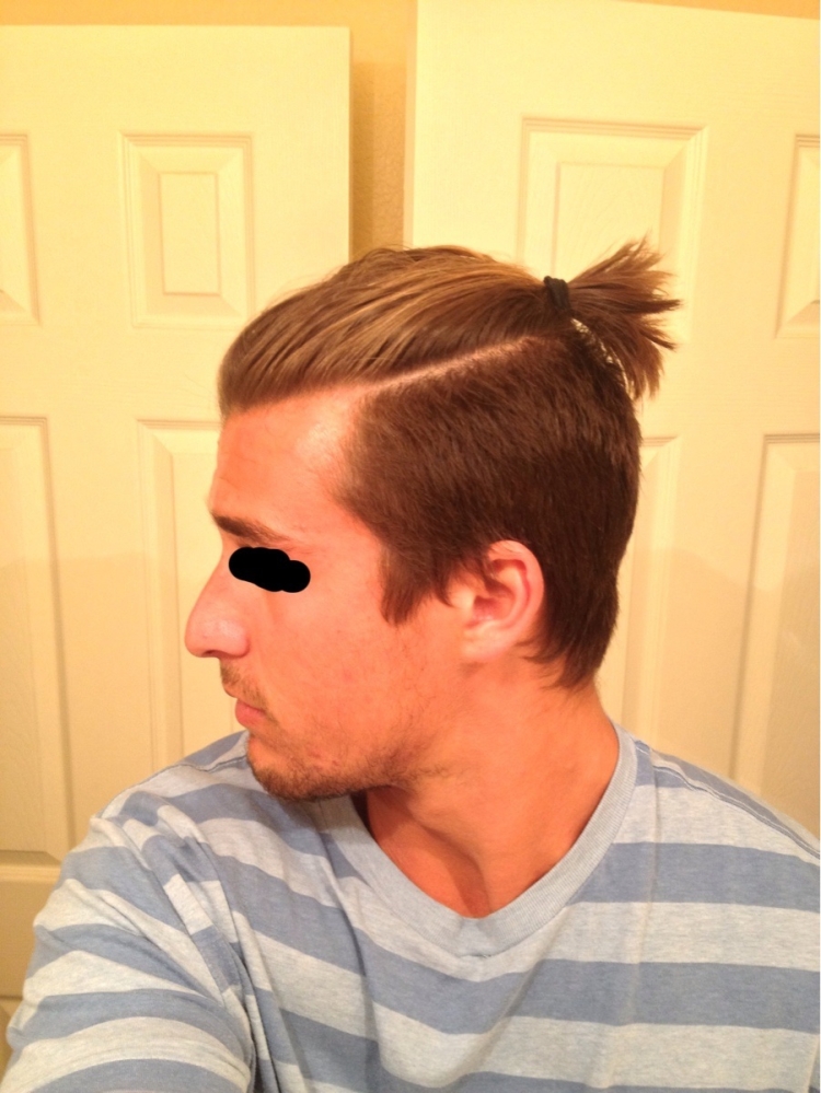 Прическа шишка мужская