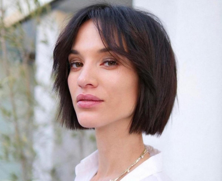 Чёлка шторка с каре