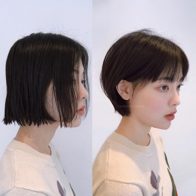 Cabello corto coreano стрижка