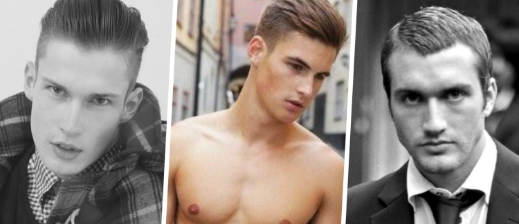 Короткие мужские стрижки с зачесом на бок