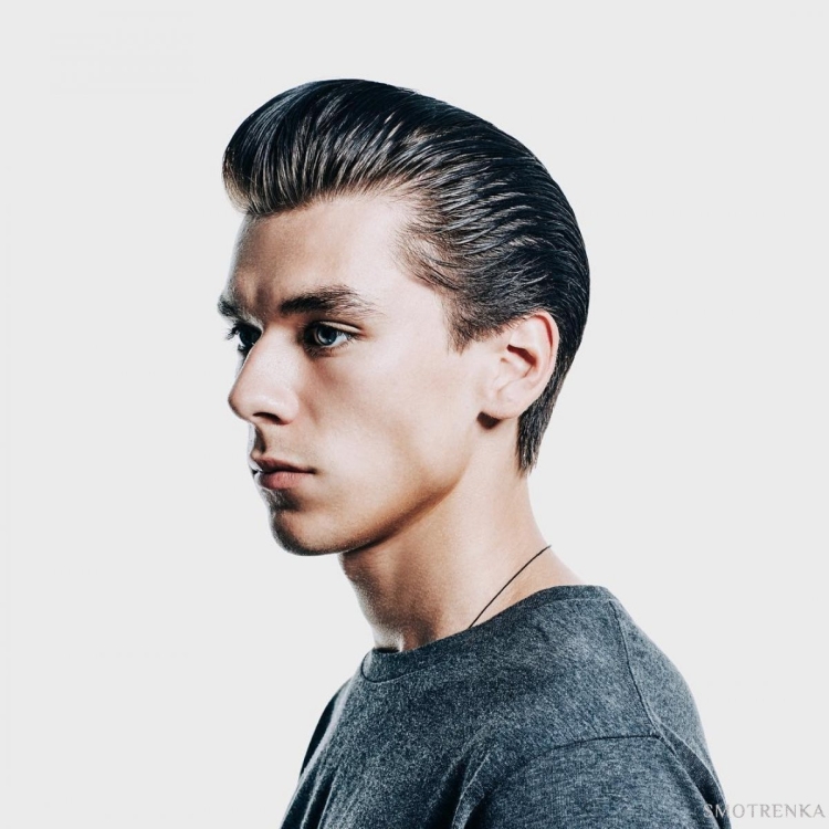 Прическа волосы назад мужская