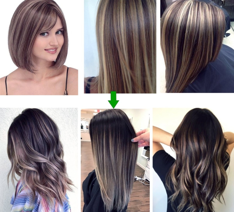 Мелирование волос на темные волосы средней длины 2022