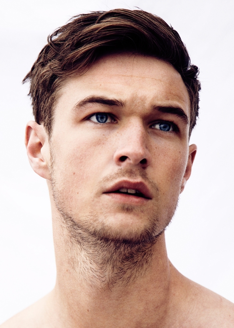 Male model straight Bang of Haircut