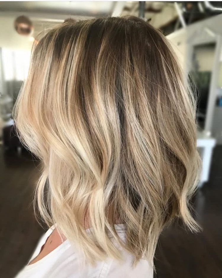 Мелирование балаяж блонд