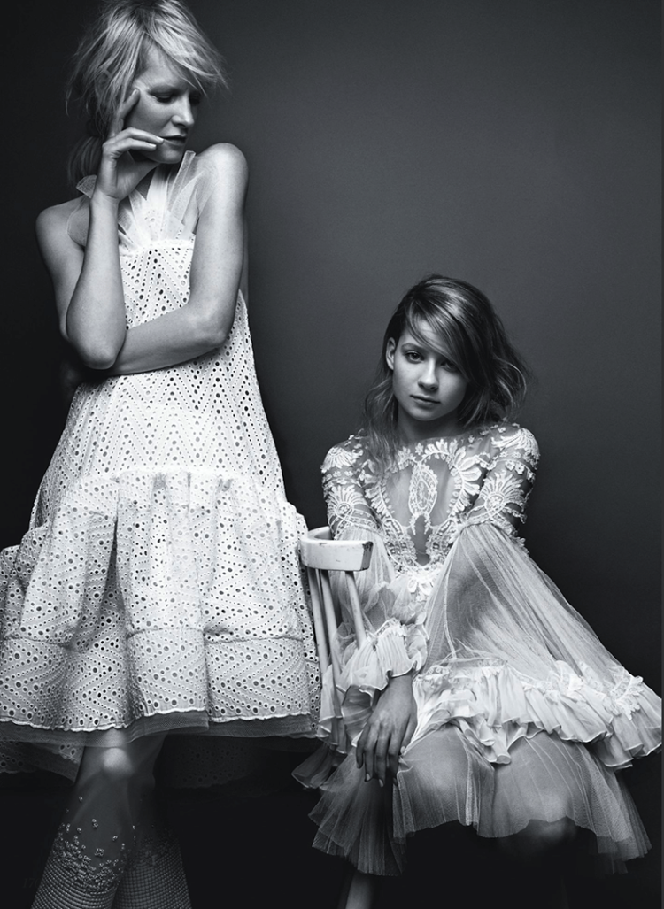 Фэшн съемка мама и дочь