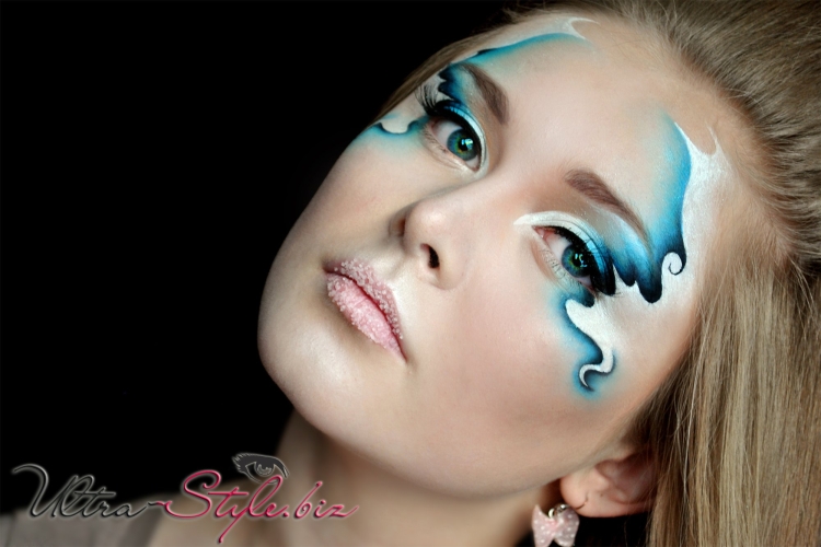 Фантазийный макияж волны