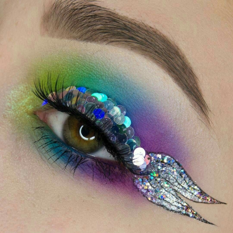 Макияж глаз Русалка